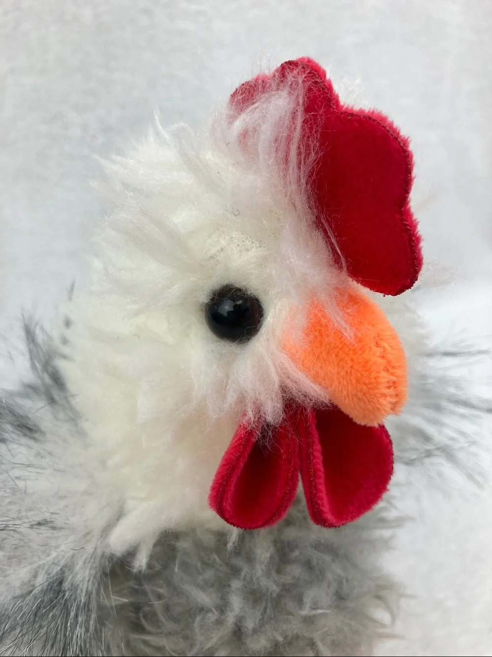 Walmart Way To Celebrate Shaggy Rooster Gray Plush Stuffed Animal Toy 7.5”